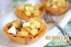 Mini White Chocolate and Apple Tarts Mini White Chocolate and Apple Tarts