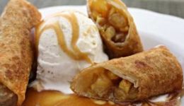 Caramel Apple Eggrolls with Caramel Apple Sauce