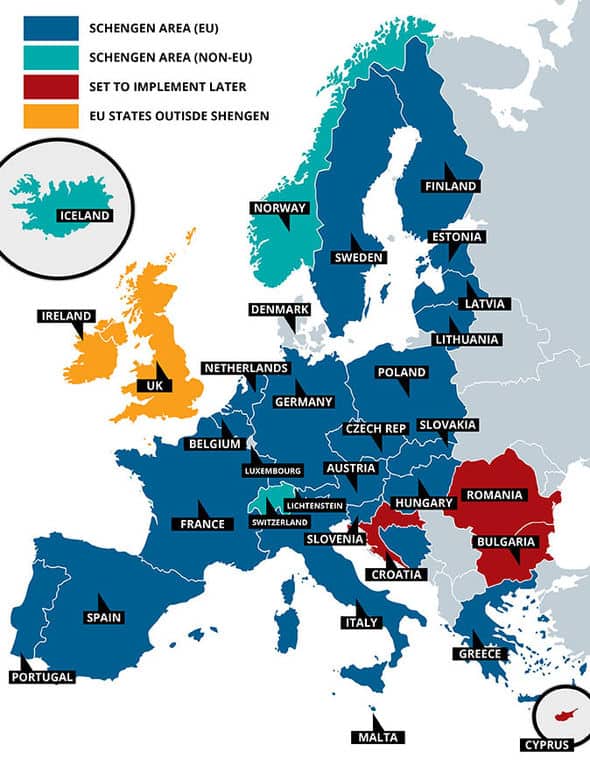 Schengen Map