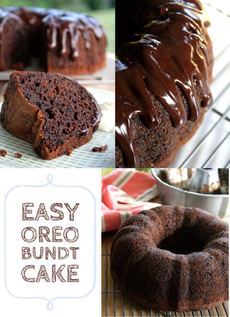 Easy Oreo Bundt Cake with Chocolate Ganache Doughmesstic