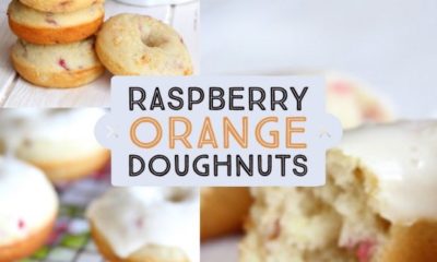raspberry orange doughnuts