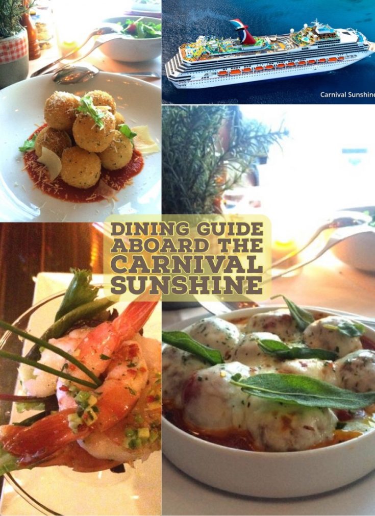 Sailing the Carnival Sunshine…Dining Doughmesstic