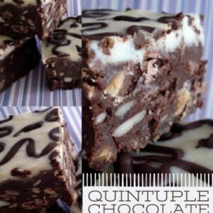 quintuple chocolate brownies