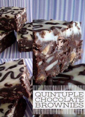 quintuple chocolate brownies