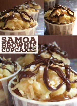 samoa brownie cupcakes