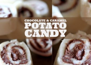 pinwheel candy with chocolate and caramel