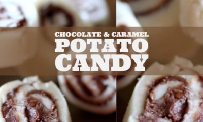 pinwheel candy with chocolate and caramel