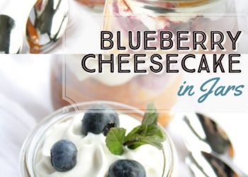 blueberry cheesecake in jars