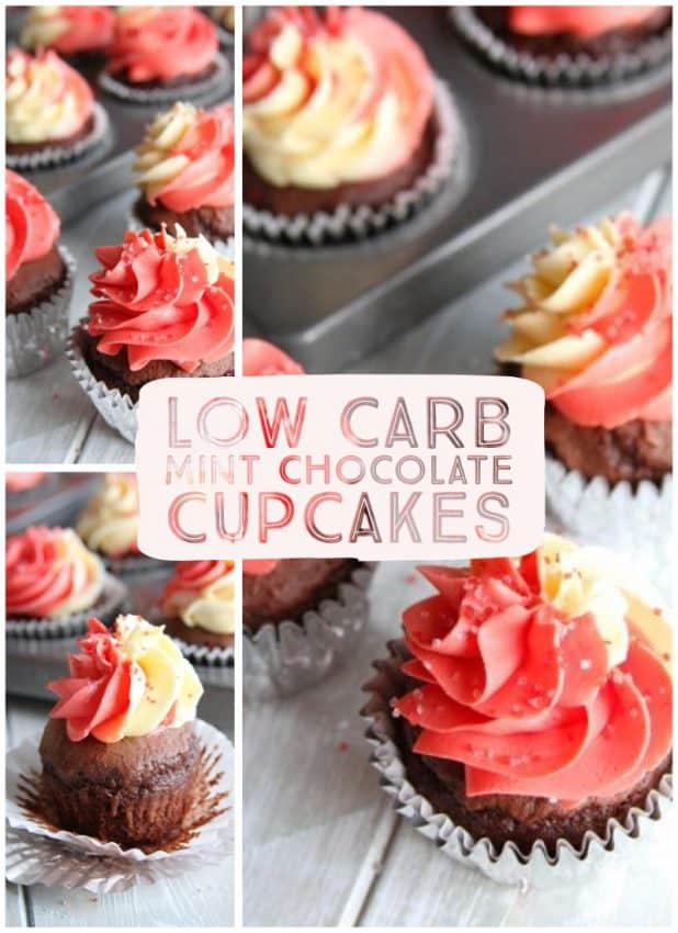 low carb mint chocolate cupcakes