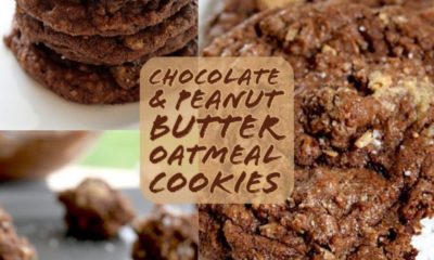 chocolate peanut butter oatmeal cookies