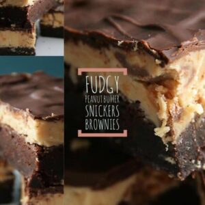 fudgy peanut butter snickers brownies