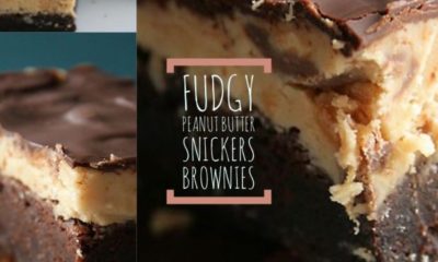 fudgy peanut butter snickers brownies