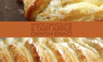 white chocolate apple danish