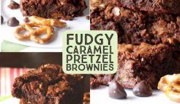 fudy caramel pretzel brownies
