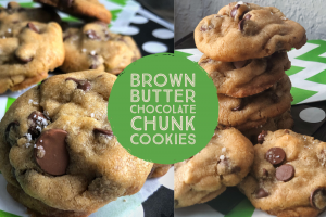Brown Butter Chocolate Chunk Cookies, for #SummerDessertWeek